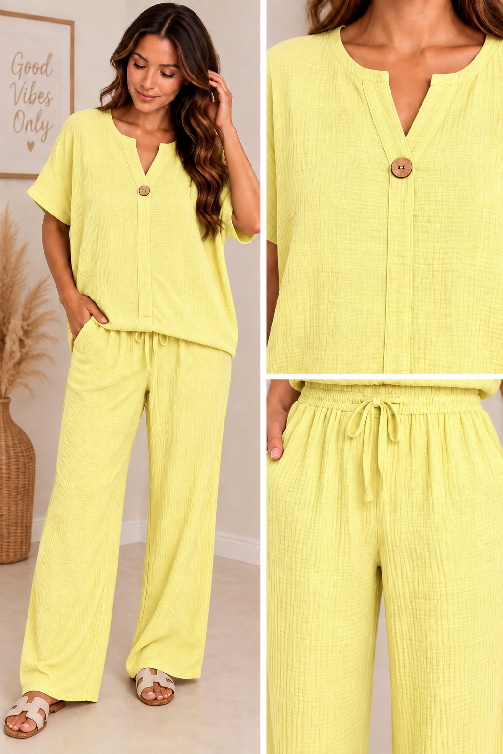 Ensemble femme 100% gaze de coton – Taille unique jusqu’au 46
