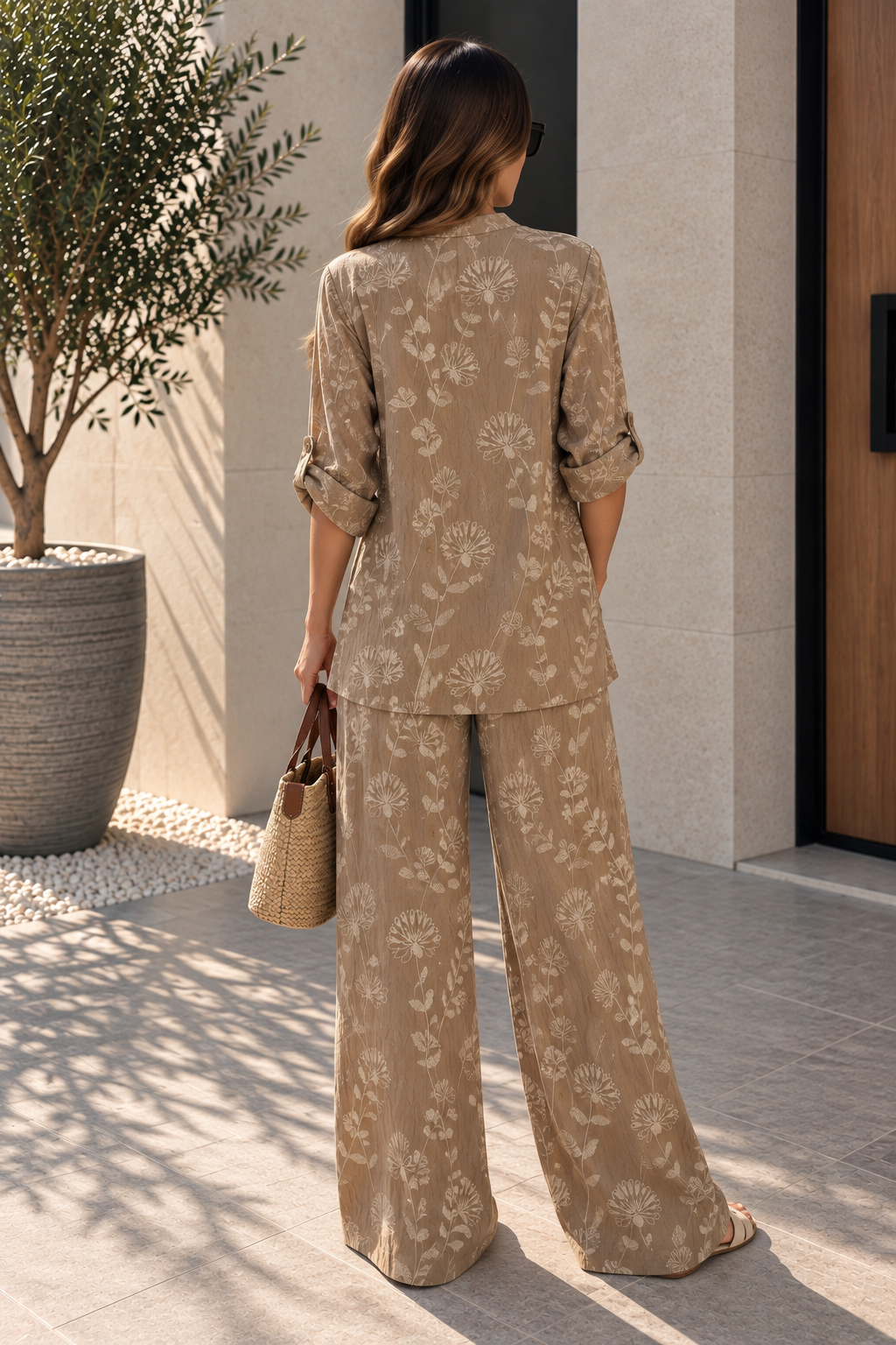 Ensemble femme fleuri fluide 100% viscose – Jusqu’au 44