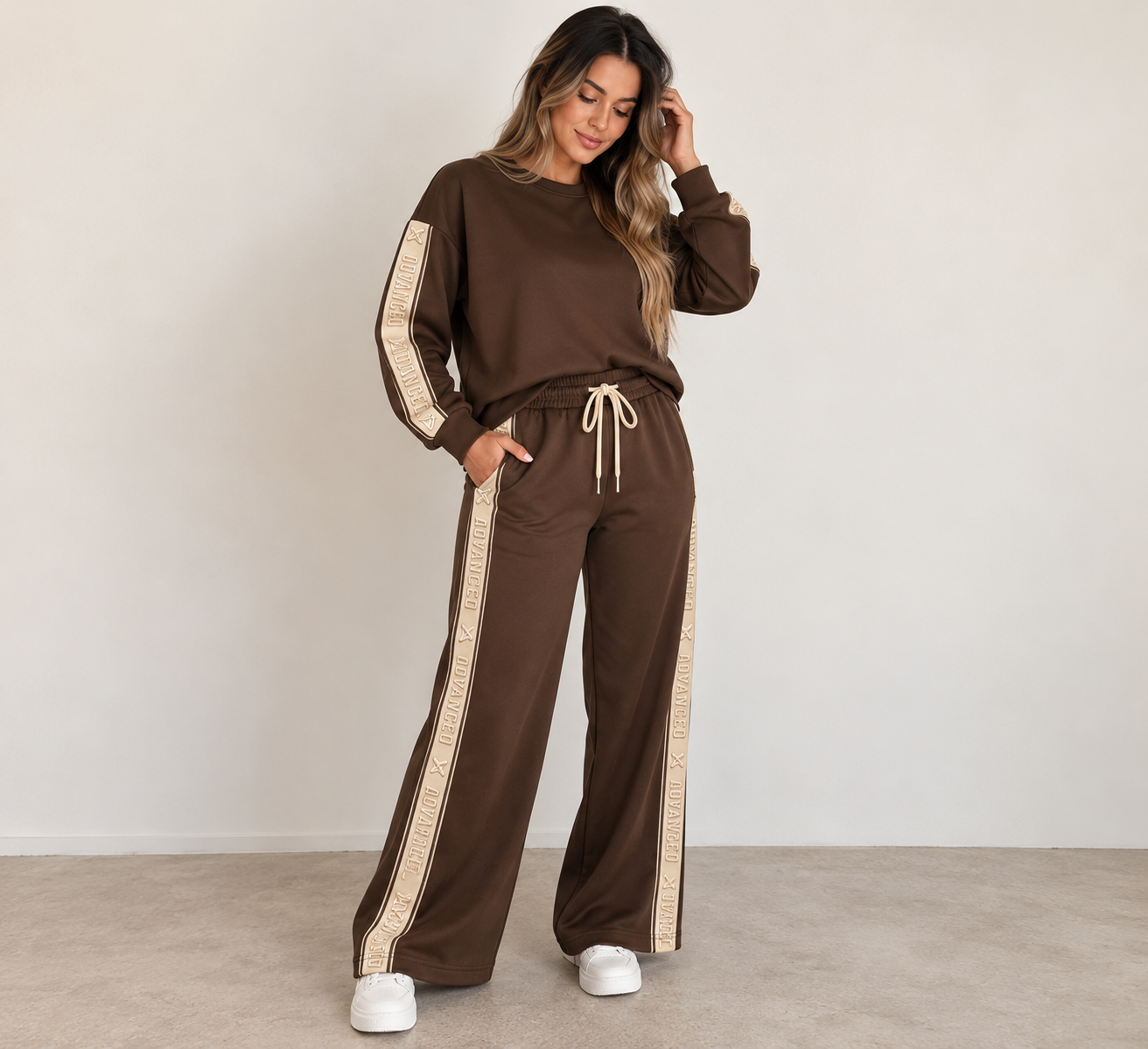 Ensemble Jogging Oversize "Advanced" - Sweat & Pantalon Fluide